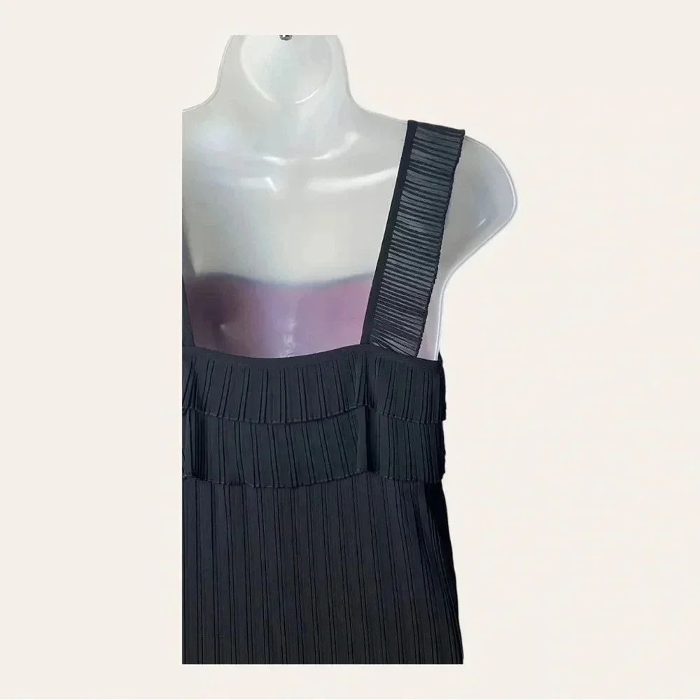 0485W. JUICY COUTURE MINI DRESS ACCORDION BLACK AND PINK IN‎ COLOR SIZE 0